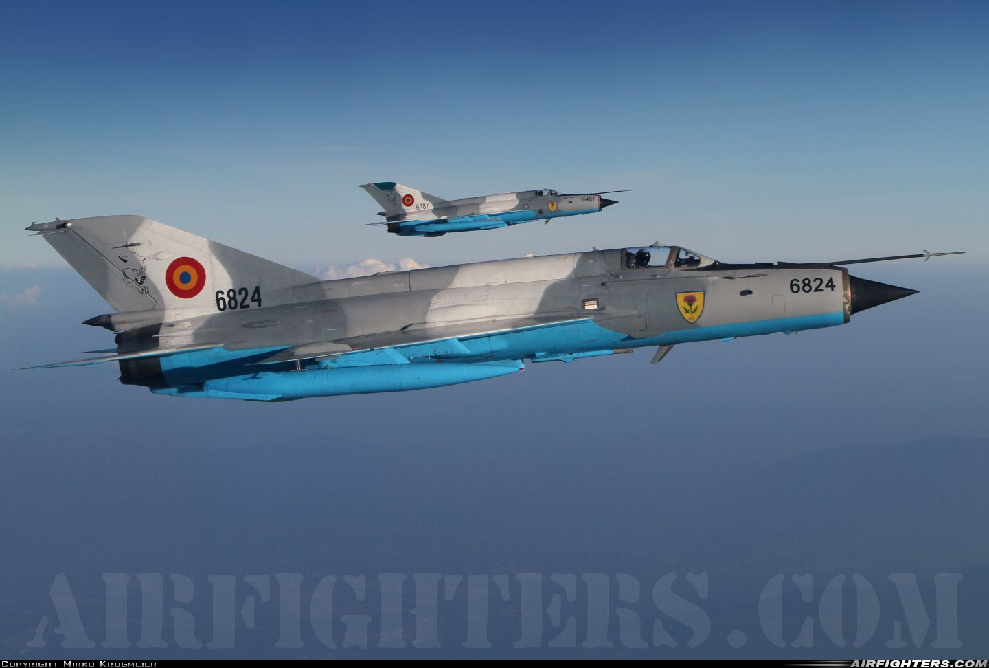 Romania - Air Force Mikoyan-Gurevich MiG-21MF-75 Lancer C 6824 at In Flight, Czech Republic