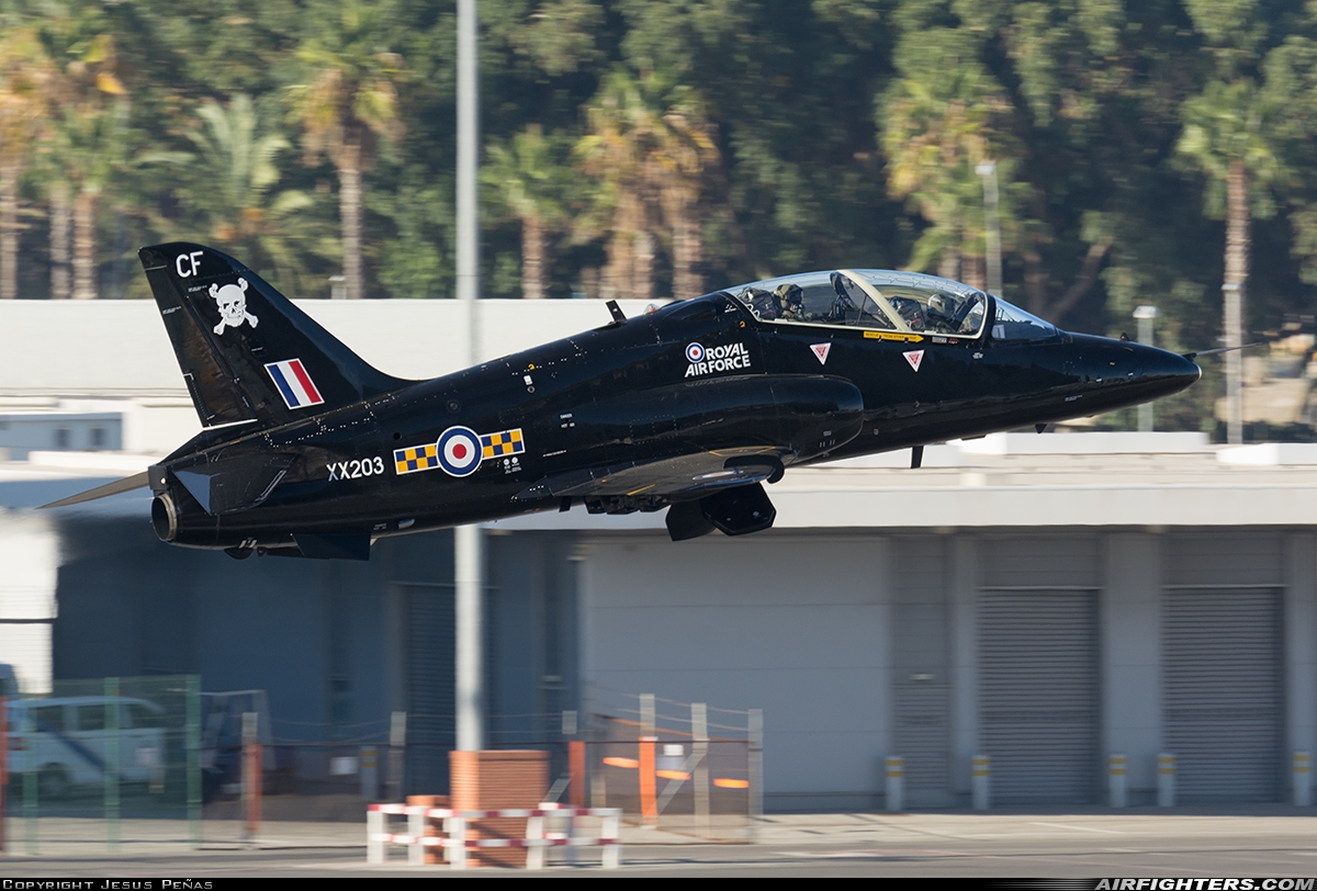 UK - Air Force British Aerospace Hawk T.1A XX203 at Gibraltar - North Front (GIB / LXGB), Gibraltar
