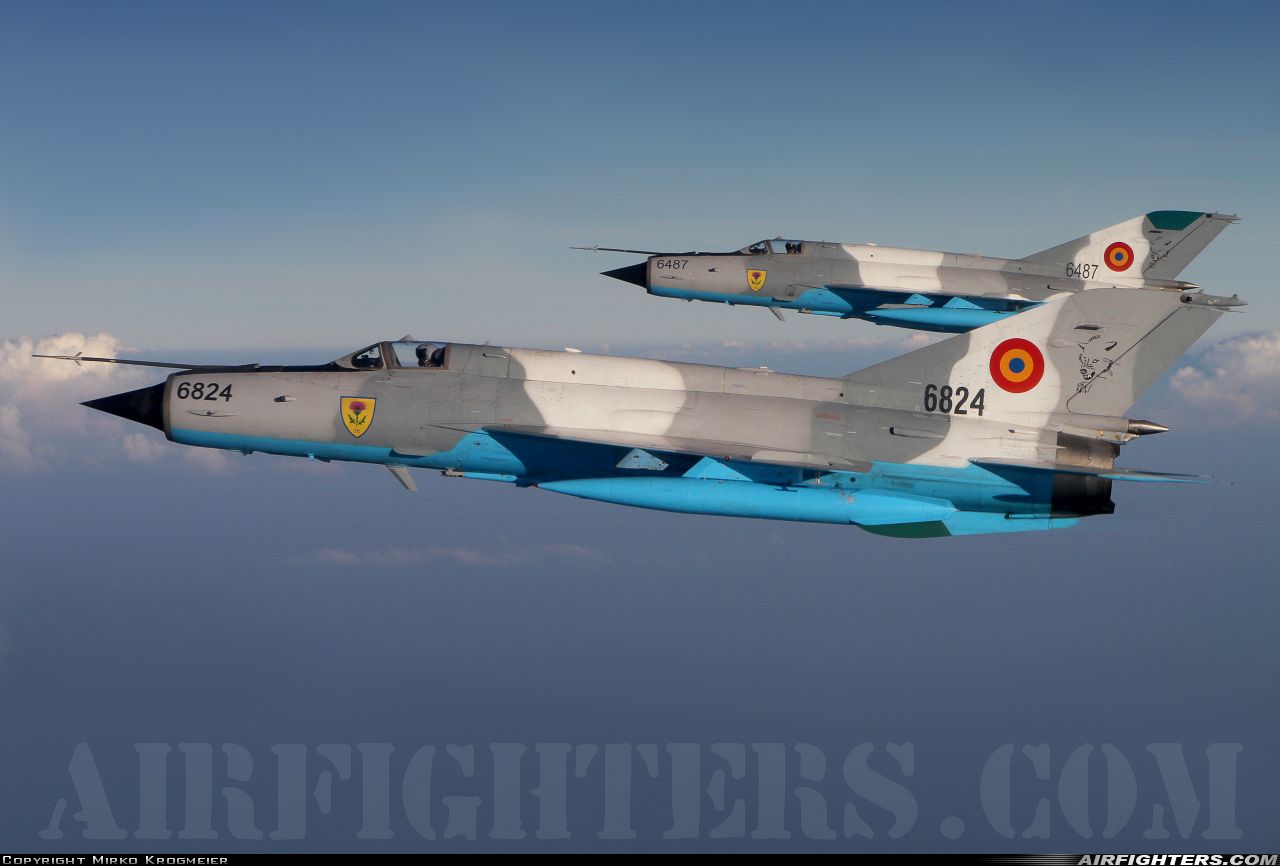 Romania - Air Force Mikoyan-Gurevich MiG-21MF-75 Lancer C 6824 at In Flight, Czech Republic
