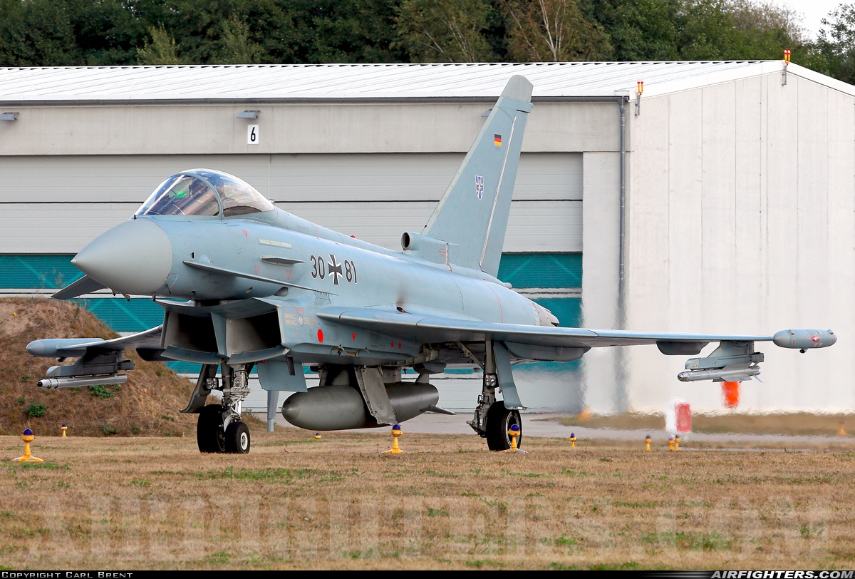 Germany - Air Force Eurofighter EF-2000 Typhoon S 30+81 at Rostock - Laage (RLG / ETNL), Germany