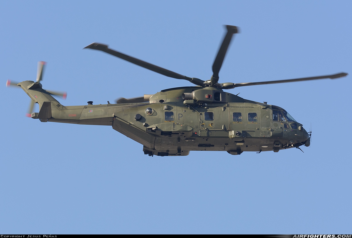 UK - Air Force AgustaWestland Merlin HC3 (Mk411) ZJ131 at Gibraltar - North Front (GIB / LXGB), Gibraltar