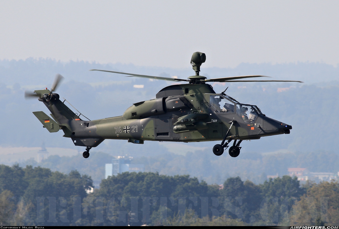Germany - Army Eurocopter EC-665 Tiger UHT 74+21 at Ostrava - Mosnov (OSR / LKMT), Czech Republic
