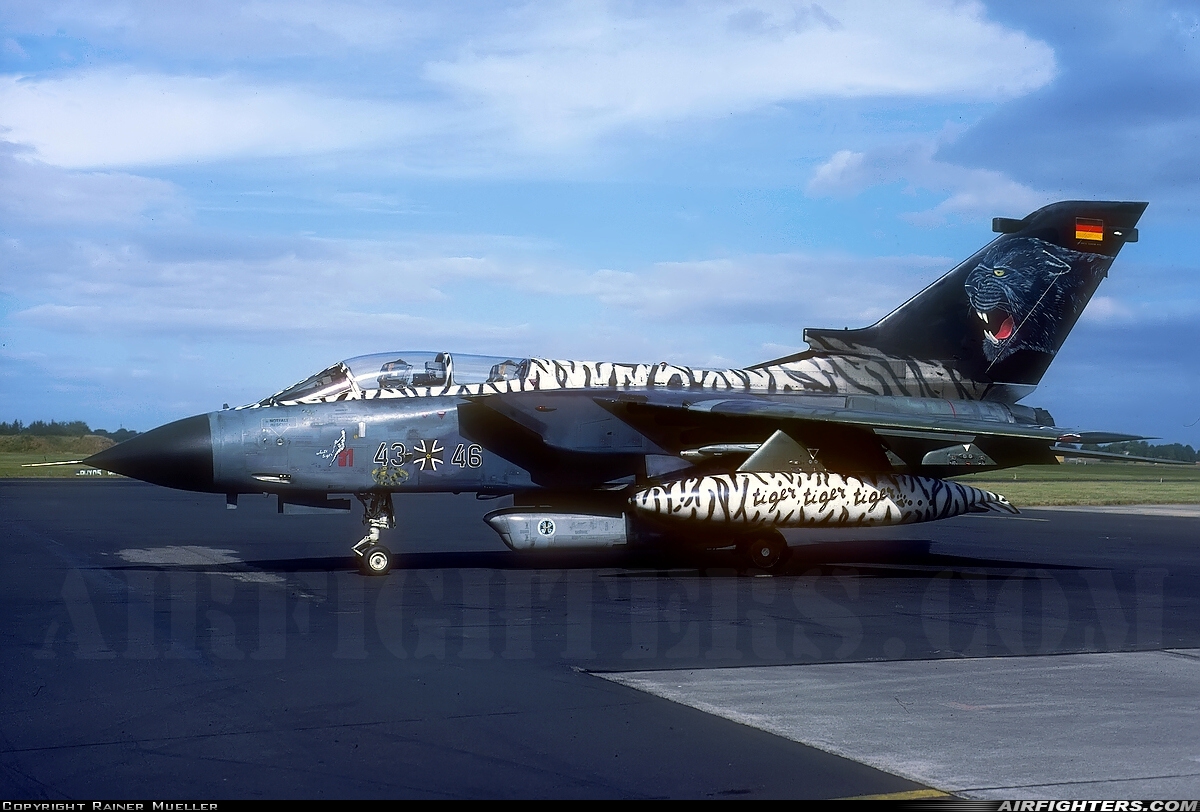 Germany - Air Force Panavia Tornado IDS 43+46 at Schleswig (- Jagel) (WBG / ETNS), Germany