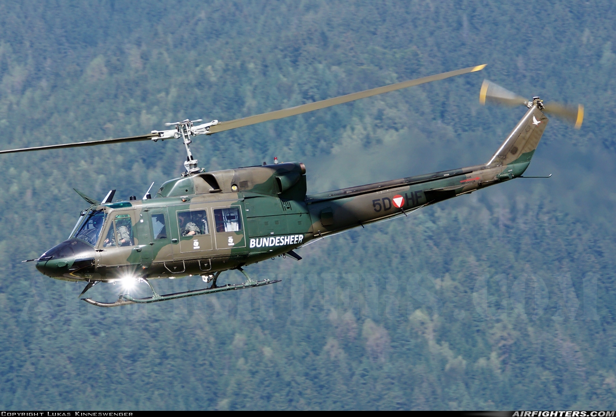 Austria - Air Force Agusta-Bell AB-212 5D-HF at Zeltweg (LOXZ), Austria