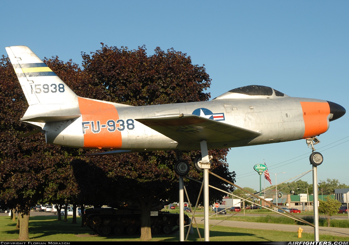 USA - Air Force North American F-86D Sabre 51-5938 at Off-Airport - Appleton, USA
