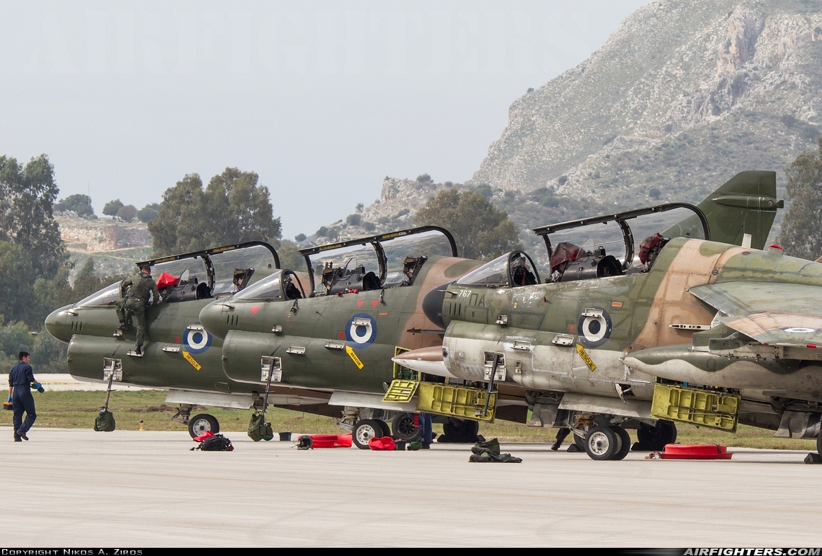 Greece - Air Force LTV Aerospace TA-7C Corsair II 156767 at Araxos (GPA / LGRX), Greece