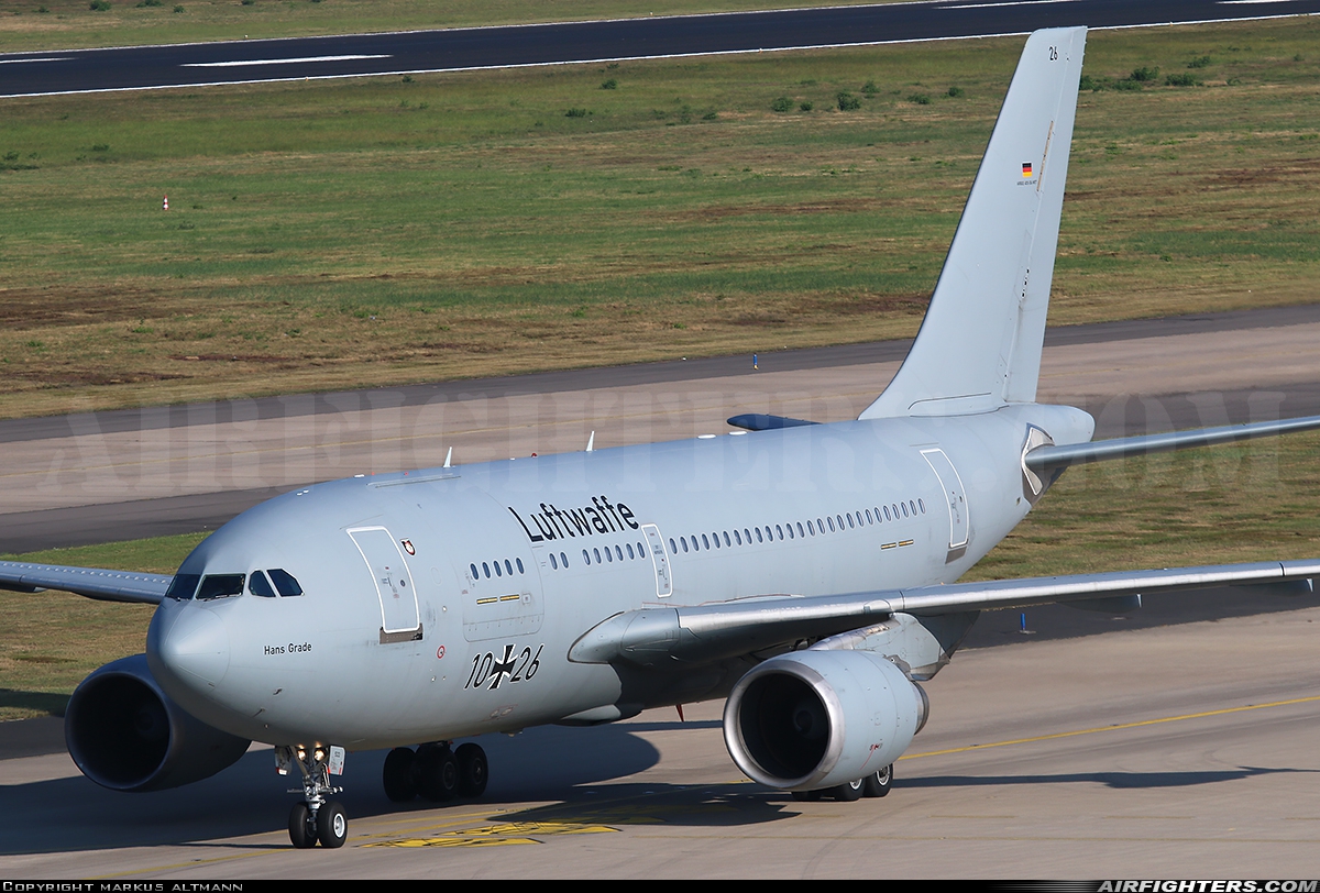 Germany - Air Force Airbus A310-304MRTT 10+26 at Cologne / Bonn (- Konrad Adenauer / Wahn) (CGN / EDDK), Germany