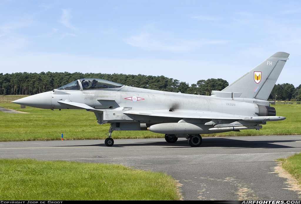 UK - Air Force Eurofighter Typhoon FGR4 ZK329 at Lossiemouth (LMO / EGQS), UK
