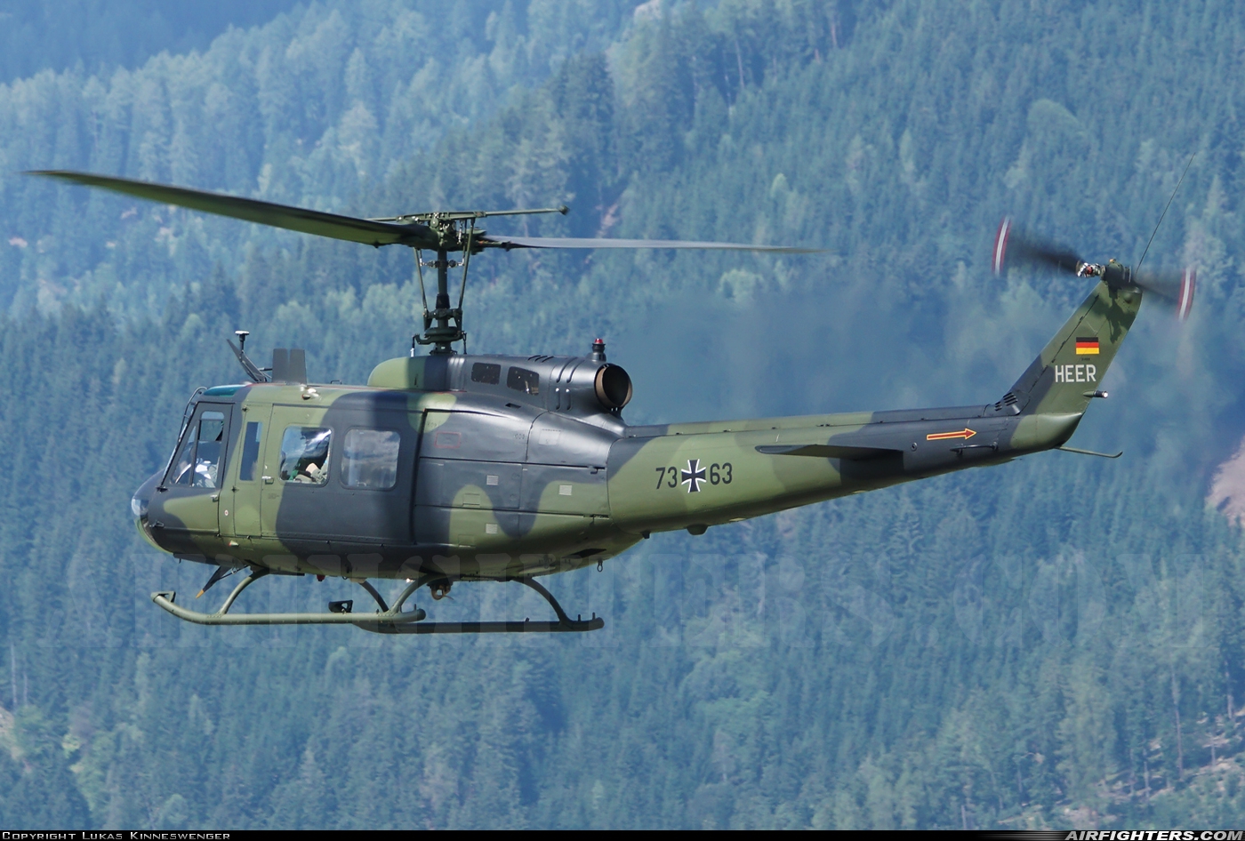 Germany - Army Bell UH-1D Iroquois (205) 73+63 at Zeltweg (LOXZ), Austria