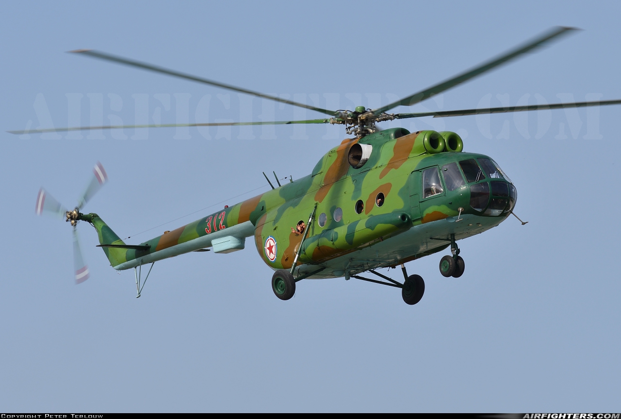 North Korea - Air Force Mil Mi-8T 312 at Wonsan Kalma IAP (ZKWS), North Korea