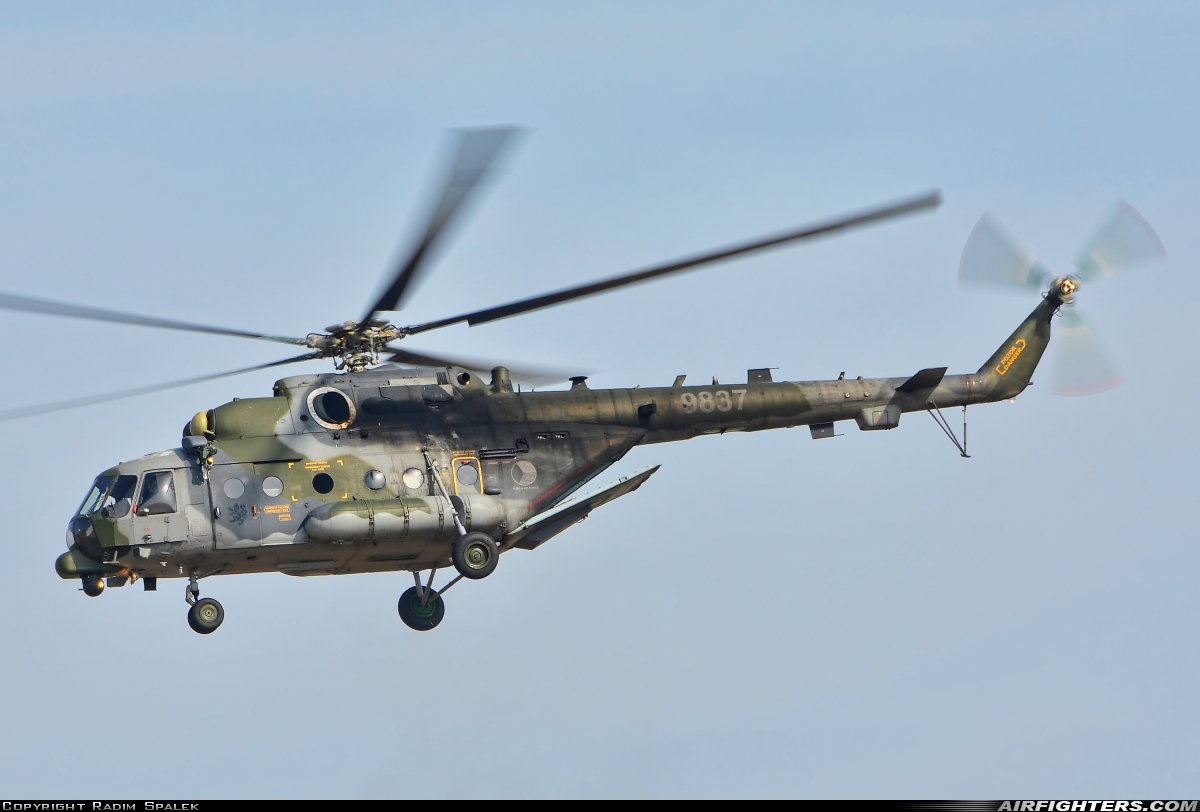 Czech Republic - Air Force Mil Mi-171ShM 9837 at Namest nad Oslavou (LKNA), Czech Republic