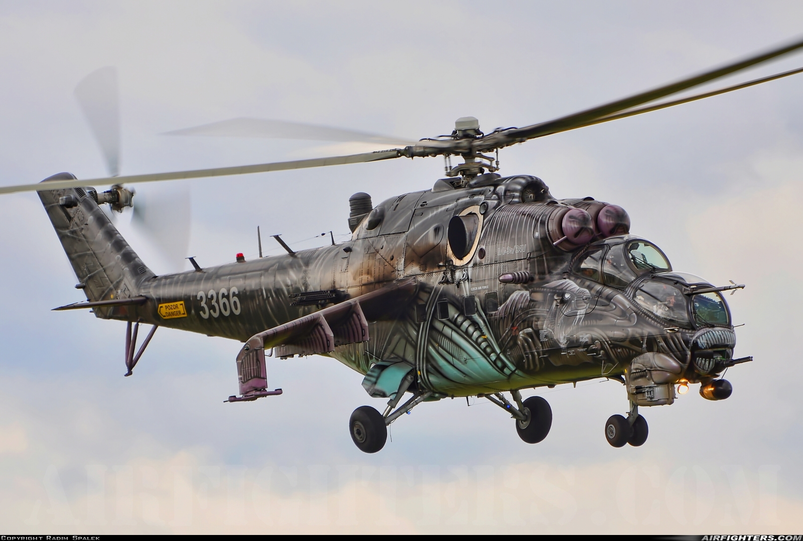Czech Republic - Air Force Mil Mi-35 (Mi-24V) 3366 at Prerov (PRV / LKPO), Czech Republic