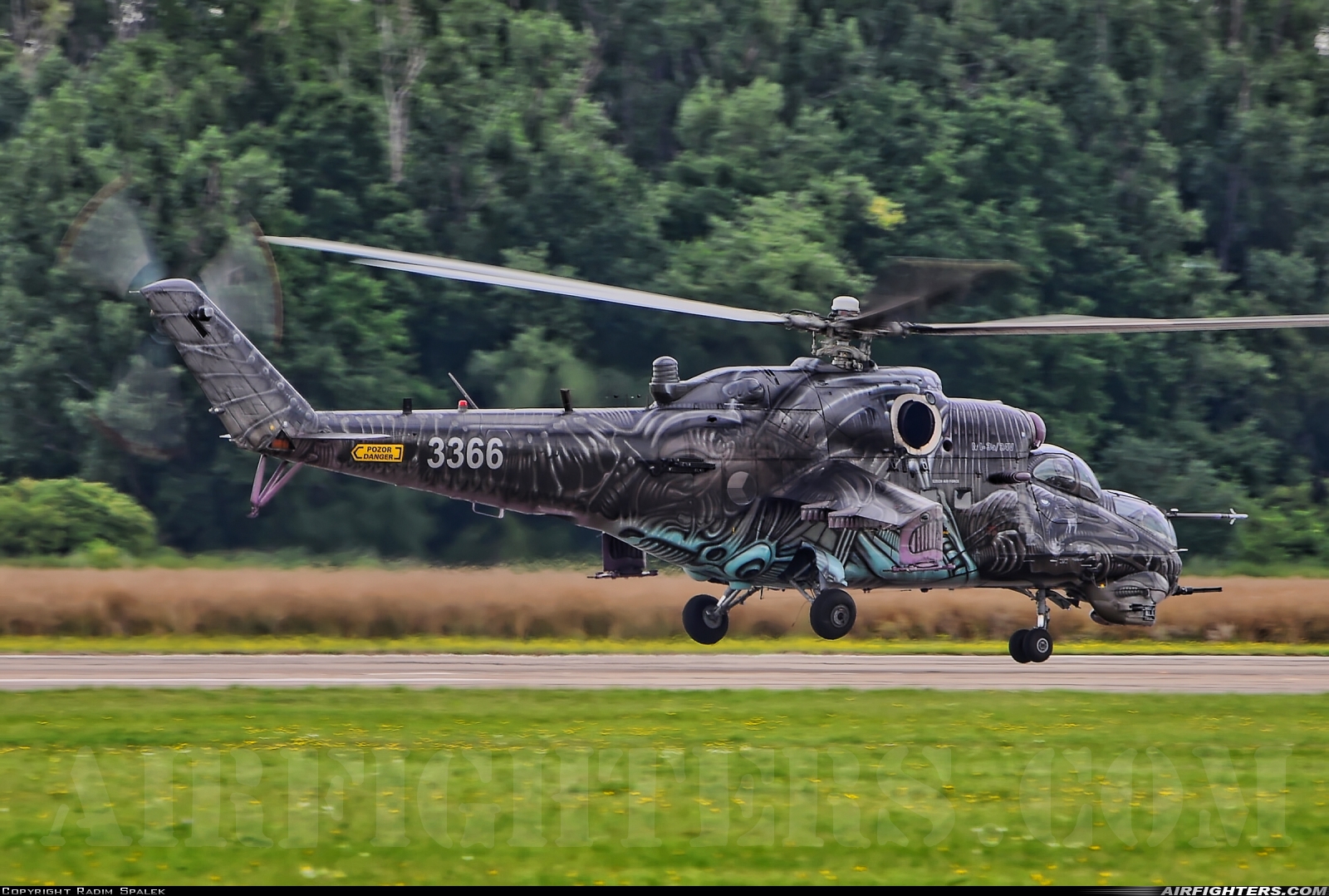 Czech Republic - Air Force Mil Mi-35 (Mi-24V) 3366 at Prerov (PRV / LKPO), Czech Republic