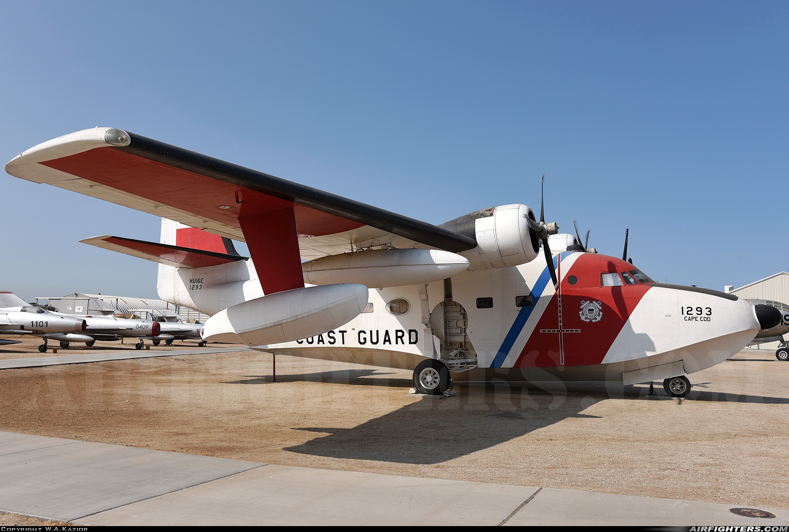 USA - Coast Guard Grumman HU-16E Albatross 1293 at Riverside - March ARB (AFB / Field) (RIV / KRIV), USA