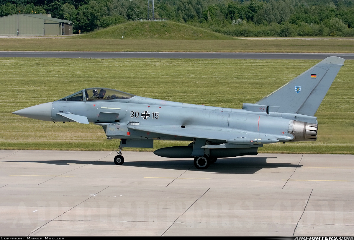 Germany - Air Force Eurofighter EF-2000 Typhoon S 30+15 at Rostock - Laage (RLG / ETNL), Germany