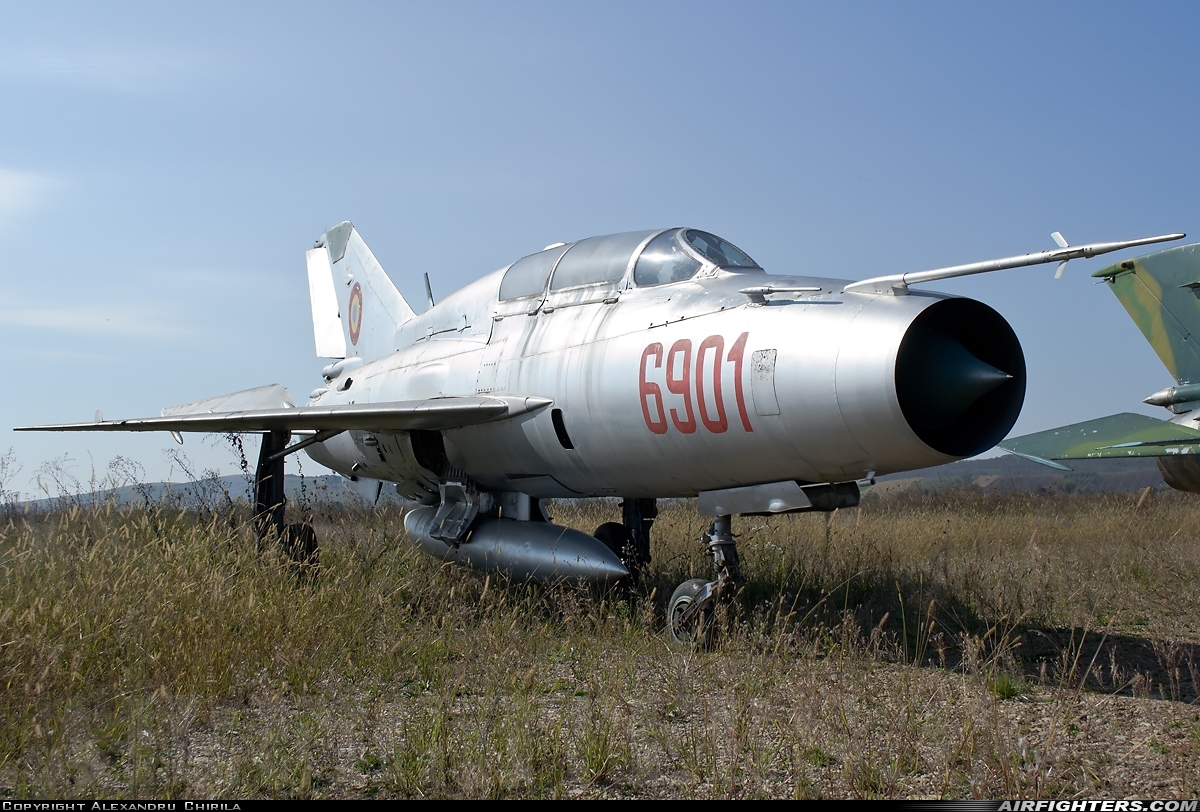 Romania - Air Force Mikoyan-Gurevich MiG-21UM 6901 at Campia Turzii (LRCT), Romania