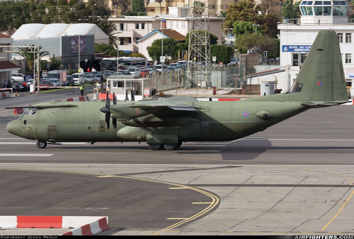 UK - Air Force Lockheed Martin Hercules C4 (C-130J-30 / L-382) ZH877 at Gibraltar - North Front (GIB / LXGB), Gibraltar