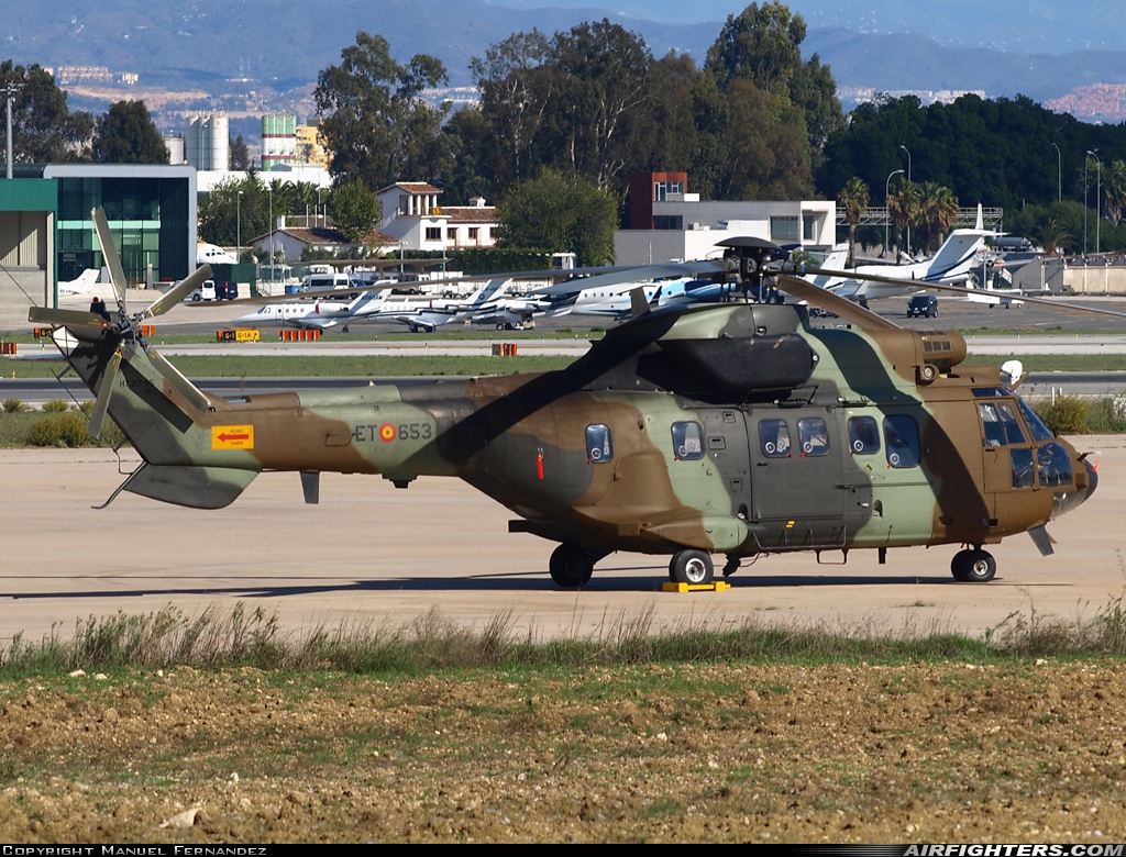 Spain - Army Aerospatiale AS-532AL Cougar HT.27-05 at Malaga (AGP / LEMG), Spain
