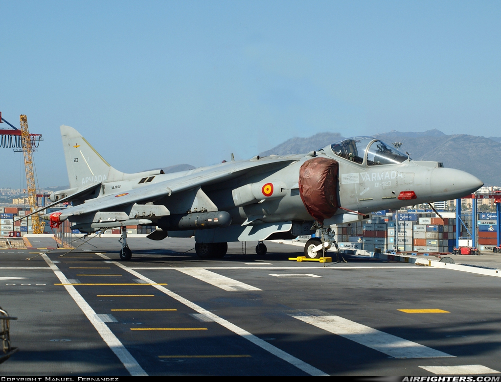 Spain - Navy McDonnell Douglas EAV-8B+ Harrier II VA.1B-35 at Off-Airport - Malaga - Puerto, Spain