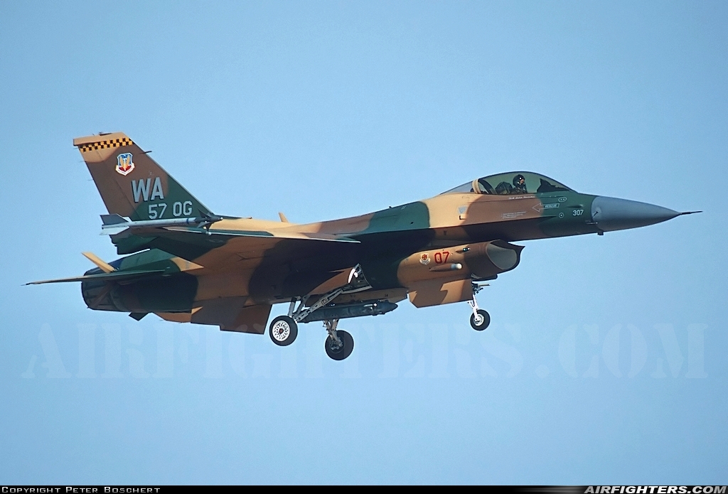 USA - Air Force General Dynamics F-16C Fighting Falcon 87-0307 at Las Vegas - Nellis AFB (LSV / KLSV), USA