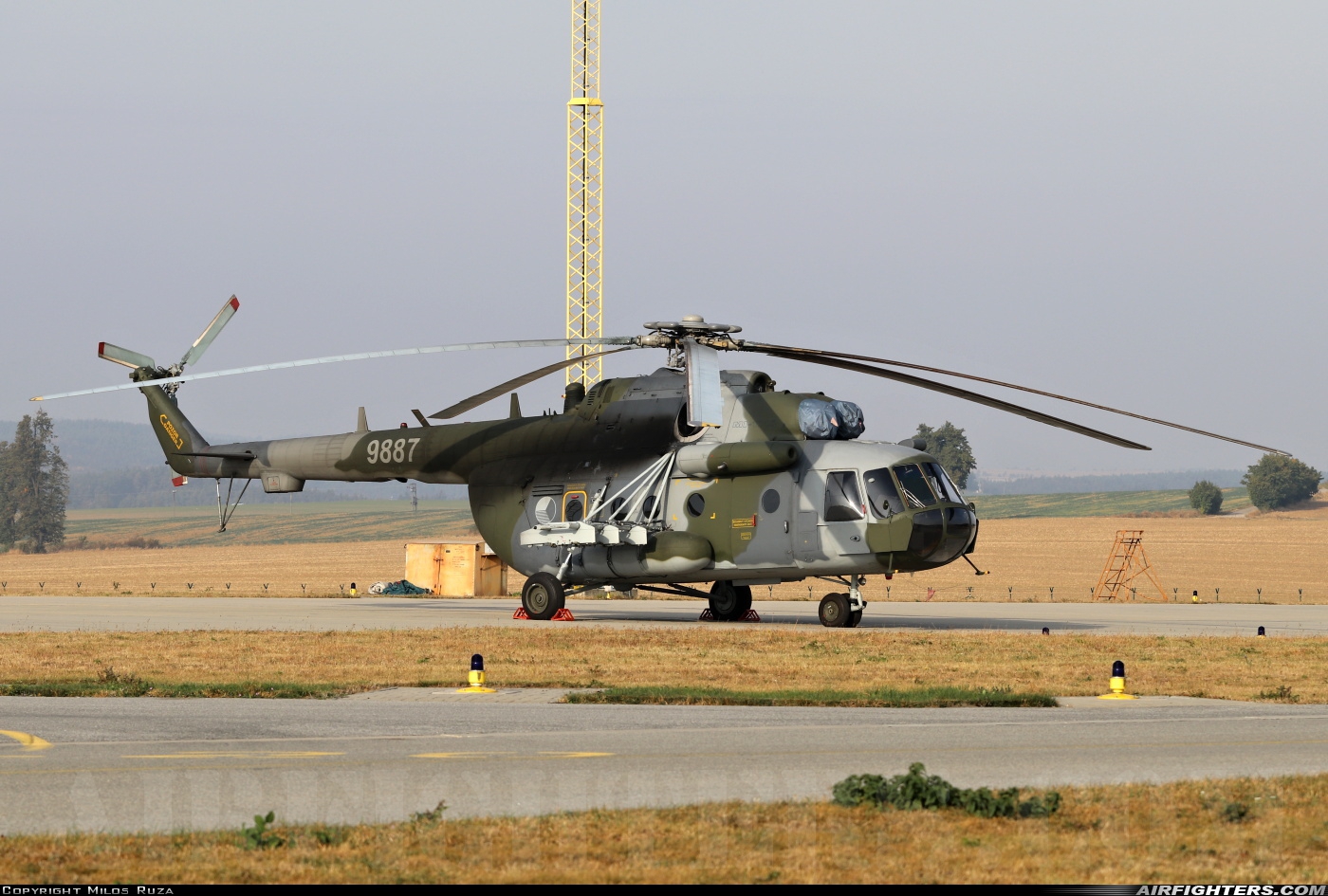 Czech Republic - Air Force Mil Mi-171Sh 9887 at Namest nad Oslavou (LKNA), Czech Republic