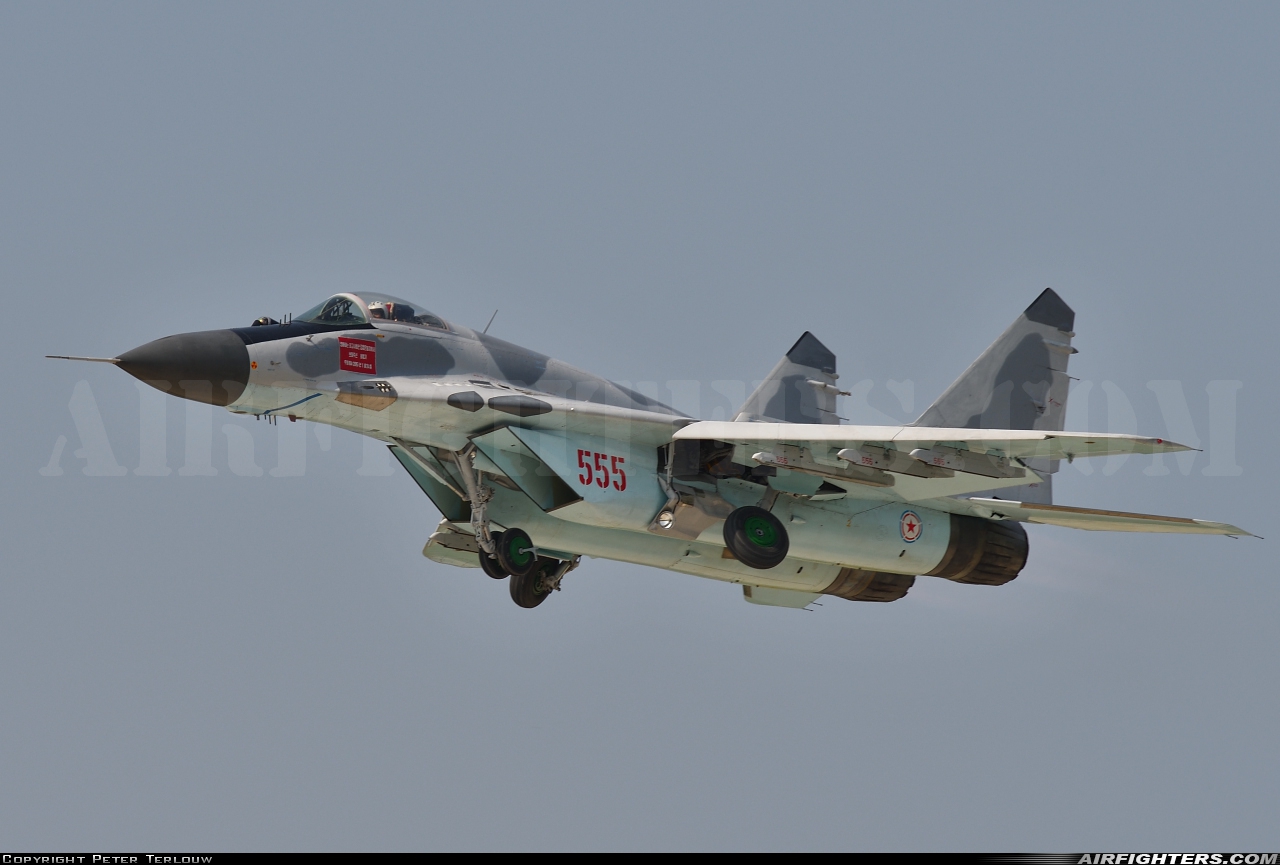 North Korea - Air Force Mikoyan-Gurevich MiG-29A (9.12A) 555 at Wonsan Kalma IAP (ZKWS), North Korea