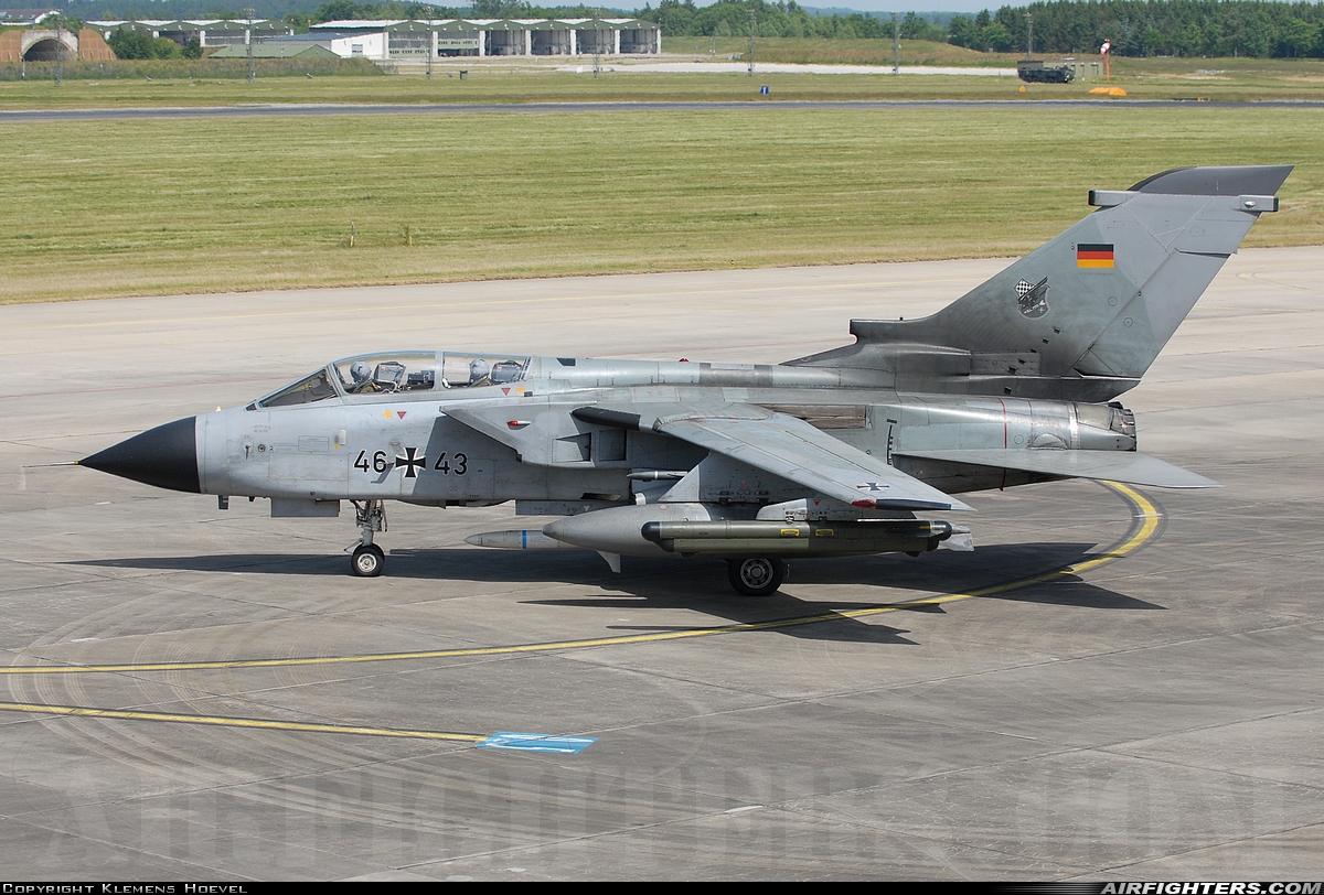 Germany - Air Force Panavia Tornado ECR 46+43 at Rostock - Laage (RLG / ETNL), Germany