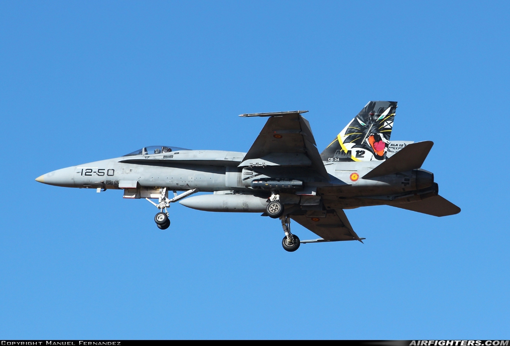 Spain - Air Force McDonnell Douglas C-15 Hornet (EF-18A+) C.15-34 at Malaga (AGP / LEMG), Spain