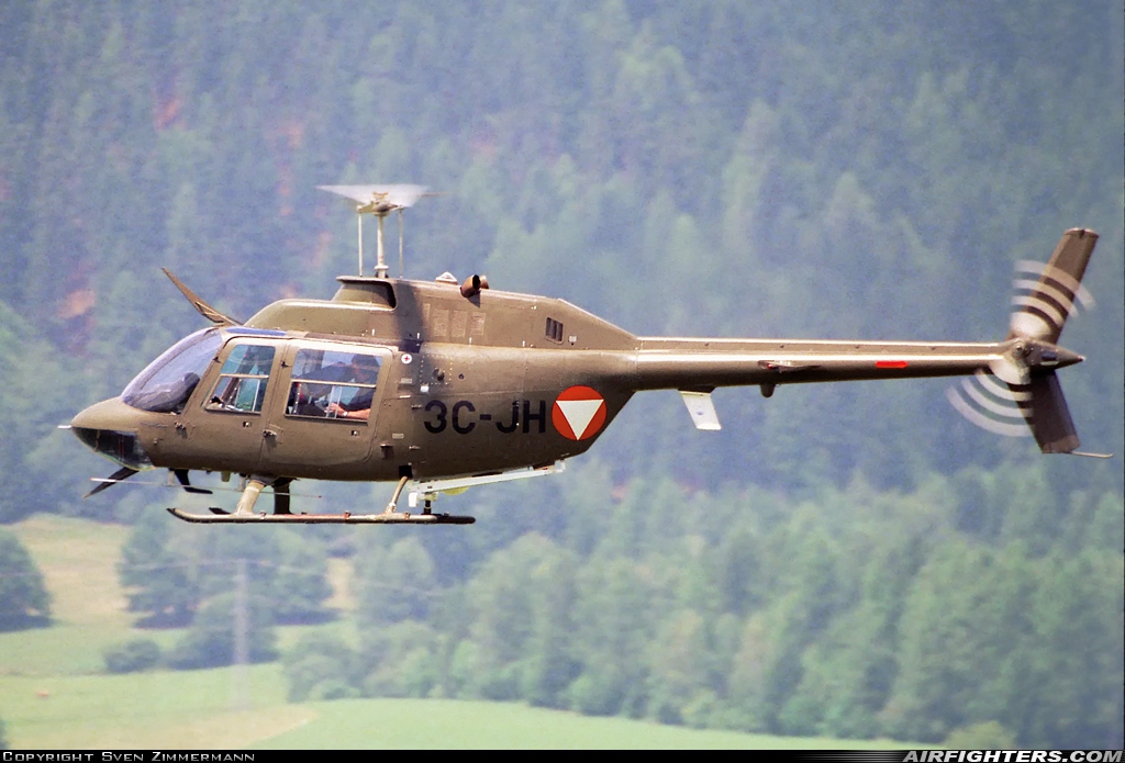 Austria - Air Force Agusta-Bell AB-206A 3C-JH at Zeltweg (LOXZ), Austria