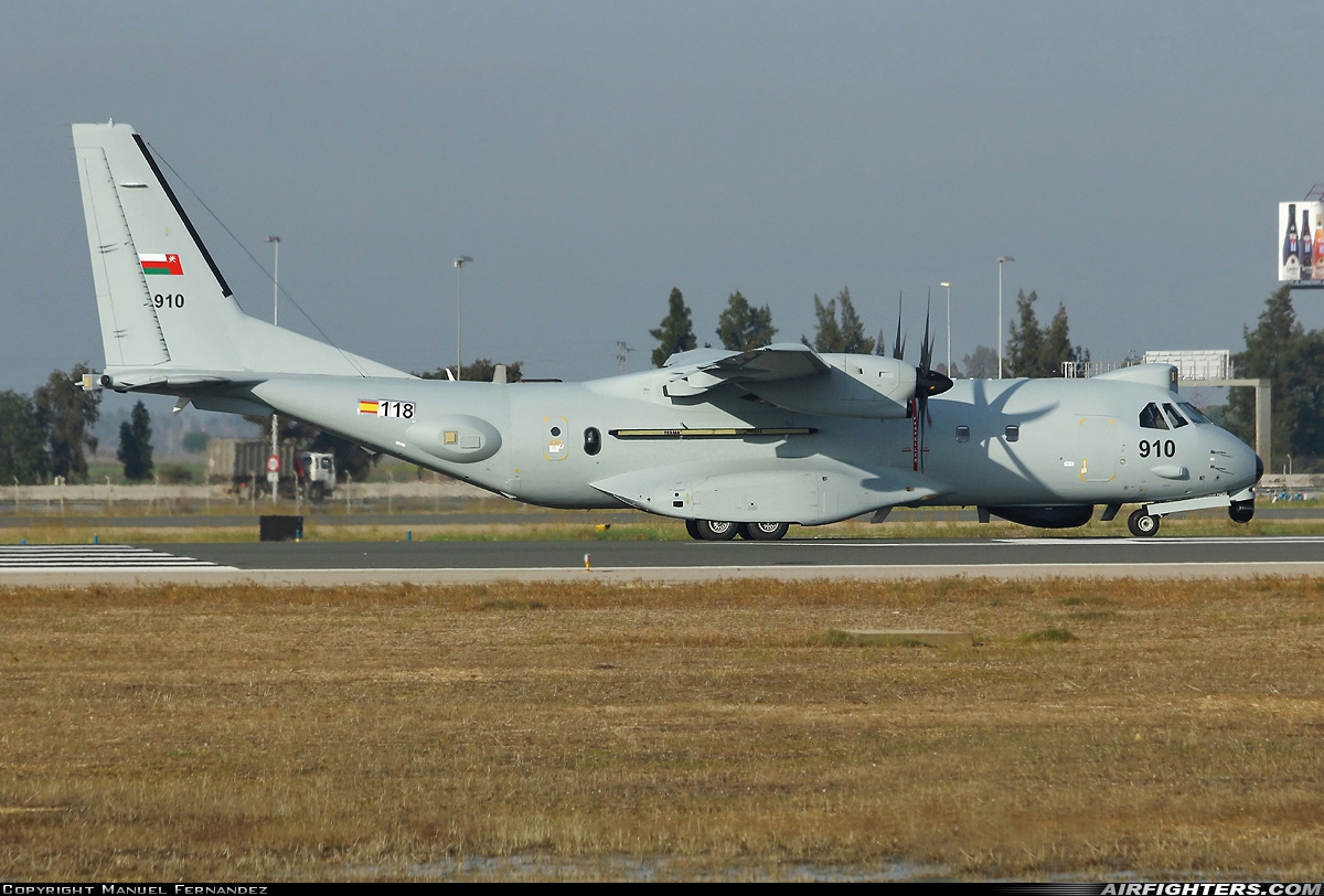 Oman - Air Force CASA C-295MPA Persuader 910 at Seville (- San Pablo) (SVQ / LEZL), Spain