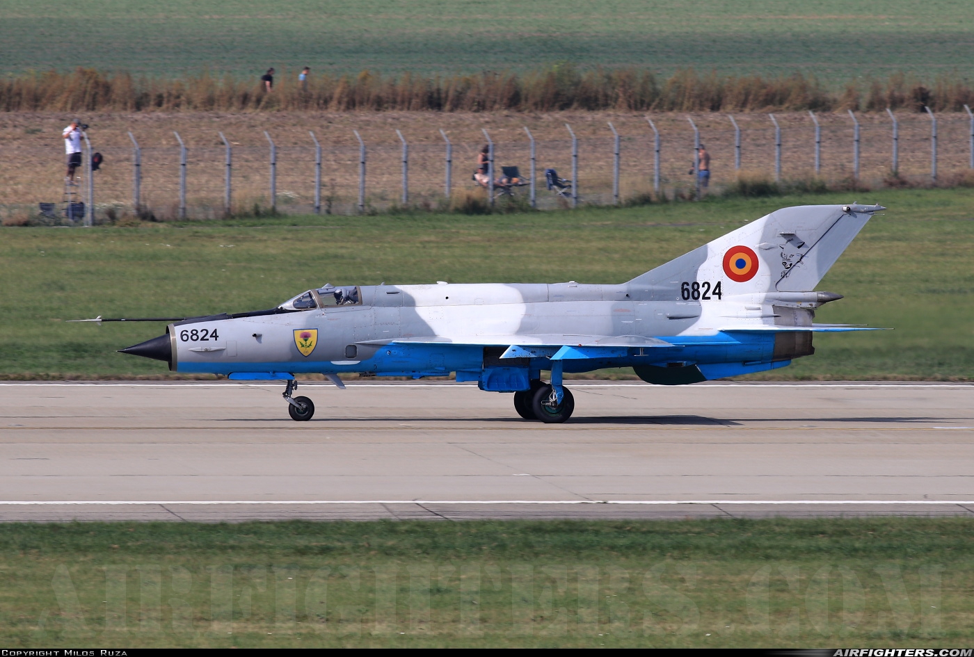 Romania - Air Force Mikoyan-Gurevich MiG-21MF-75 Lancer C 6824 at Ostrava - Mosnov (OSR / LKMT), Czech Republic