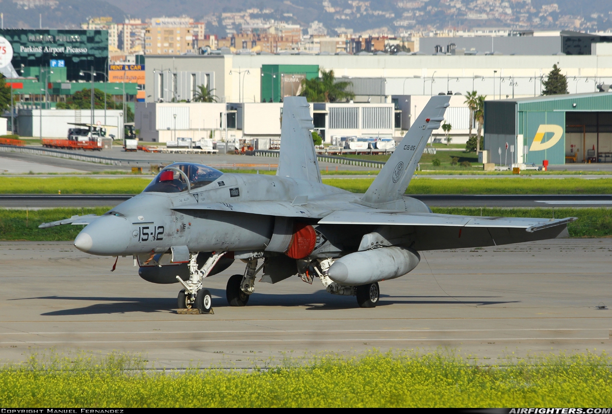 Spain - Air Force McDonnell Douglas C-15 Hornet (EF-18A+) C.15-25 at Malaga (AGP / LEMG), Spain