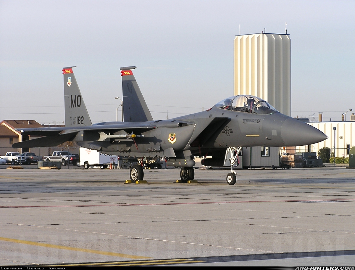 USA - Air Force McDonnell Douglas F-15E Strike Eagle 87-0182 at Boise - Air Terminal / Gowen Field (Municipal) (BOI / KBOI), USA