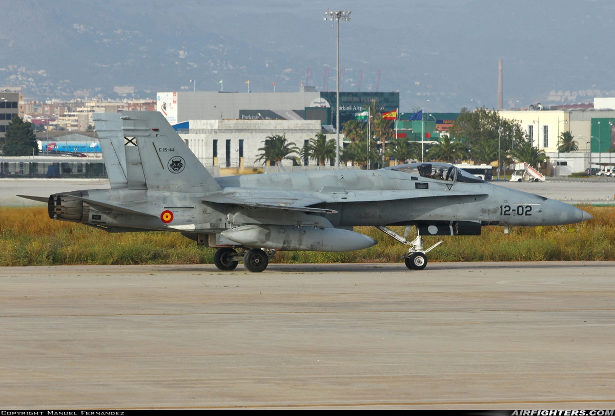 Spain - Air Force McDonnell Douglas C-15 Hornet (EF-18A+) C.15-44 at Malaga (AGP / LEMG), Spain