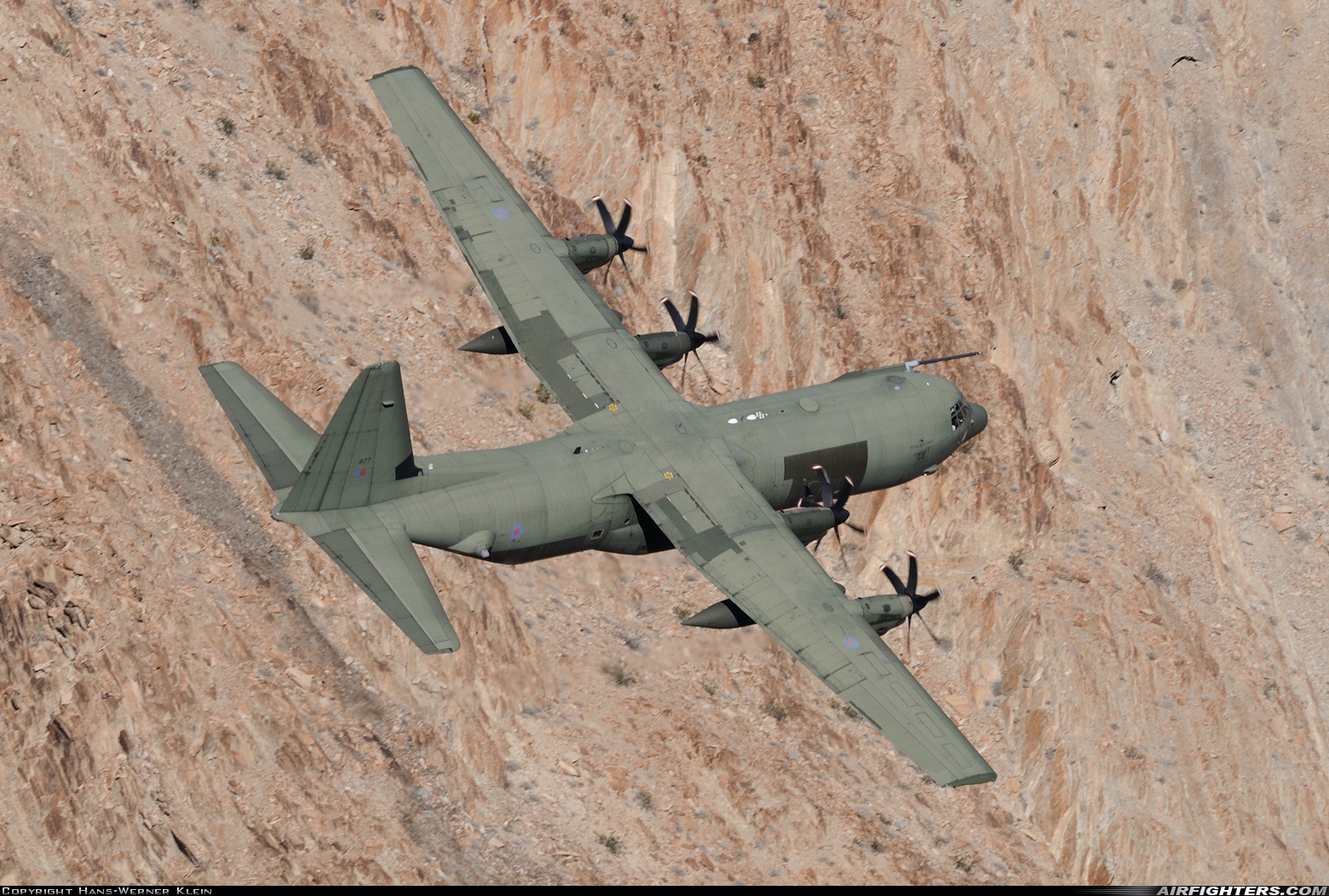 UK - Air Force Lockheed Martin Hercules C4 (C-130J-30 / L-382) ZH877 at Off-Airport - Rainbow Canyon area, USA