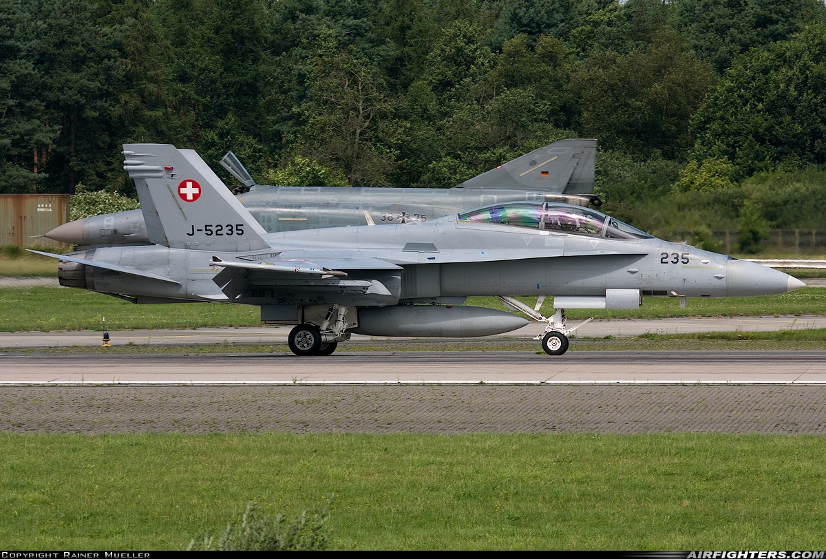 Switzerland - Air Force McDonnell Douglas F/A-18D Hornet J-5235 at Wittmundhafen (Wittmund) (ETNT), Germany
