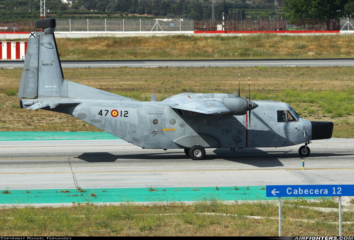 Spain - Air Force CASA C-212-200 Aviocar TM.12D-72 at Malaga (AGP / LEMG), Spain