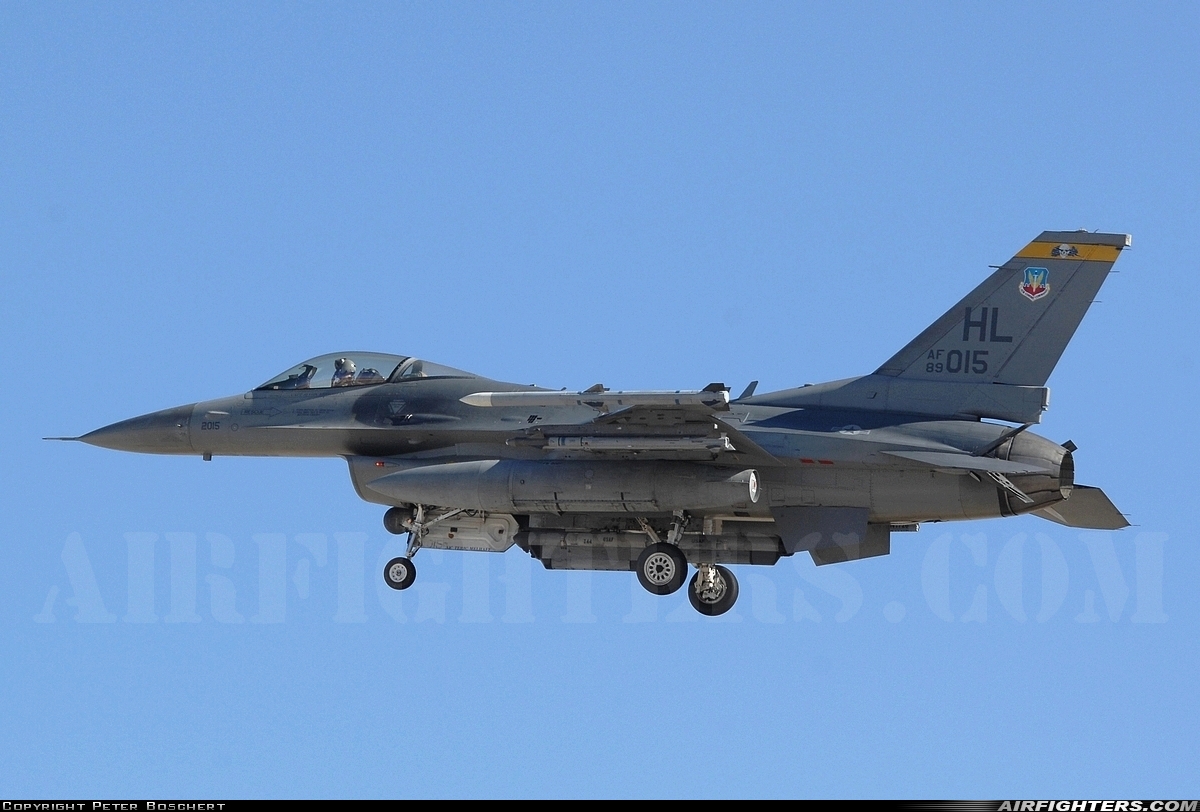 USA - Air Force General Dynamics F-16C Fighting Falcon 89-2015 at Las Vegas - Nellis AFB (LSV / KLSV), USA