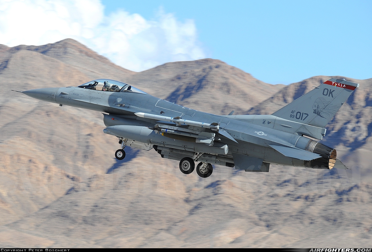 USA - Air Force General Dynamics F-16C Fighting Falcon 89-2017 at Las Vegas - Nellis AFB (LSV / KLSV), USA