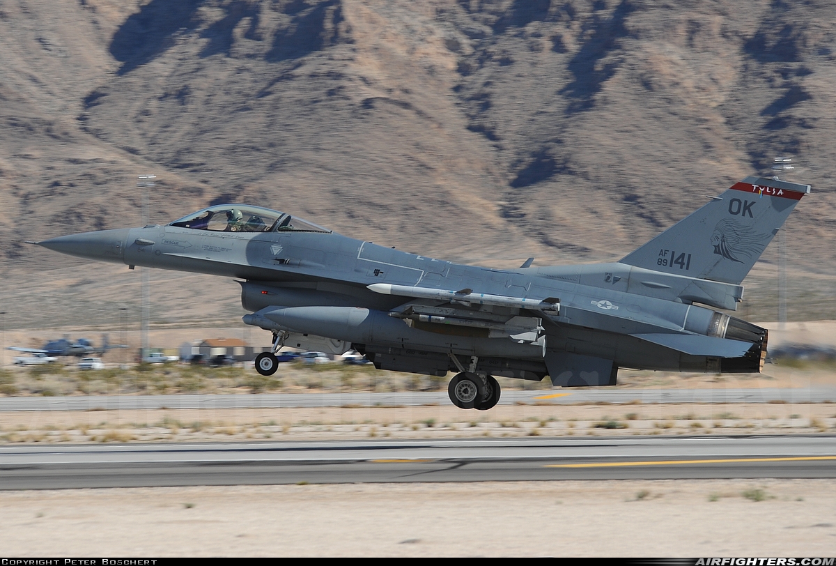 USA - Air Force General Dynamics F-16C Fighting Falcon 89-2141 at Las Vegas - Nellis AFB (LSV / KLSV), USA