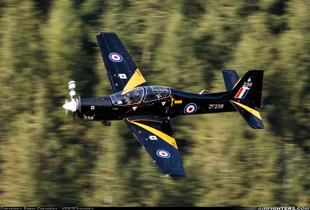 UK - Air Force Short Tucano T1 ZF239 at Off-Airport - Machynlleth Loop Area, UK