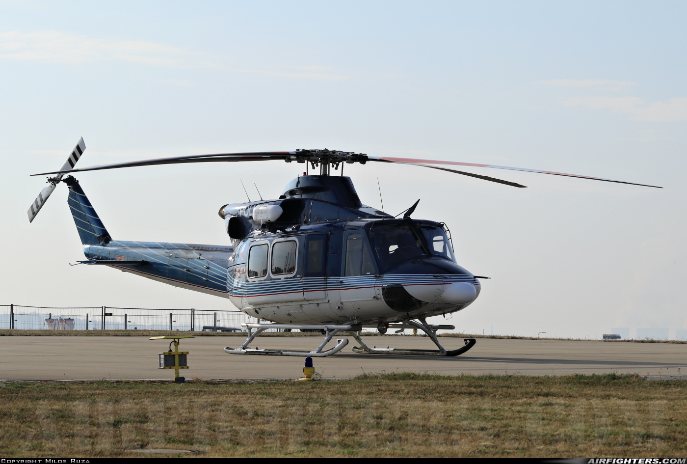 Czech Republic - Police Bell 412HP OK-BYQ at Namest nad Oslavou (LKNA), Czech Republic