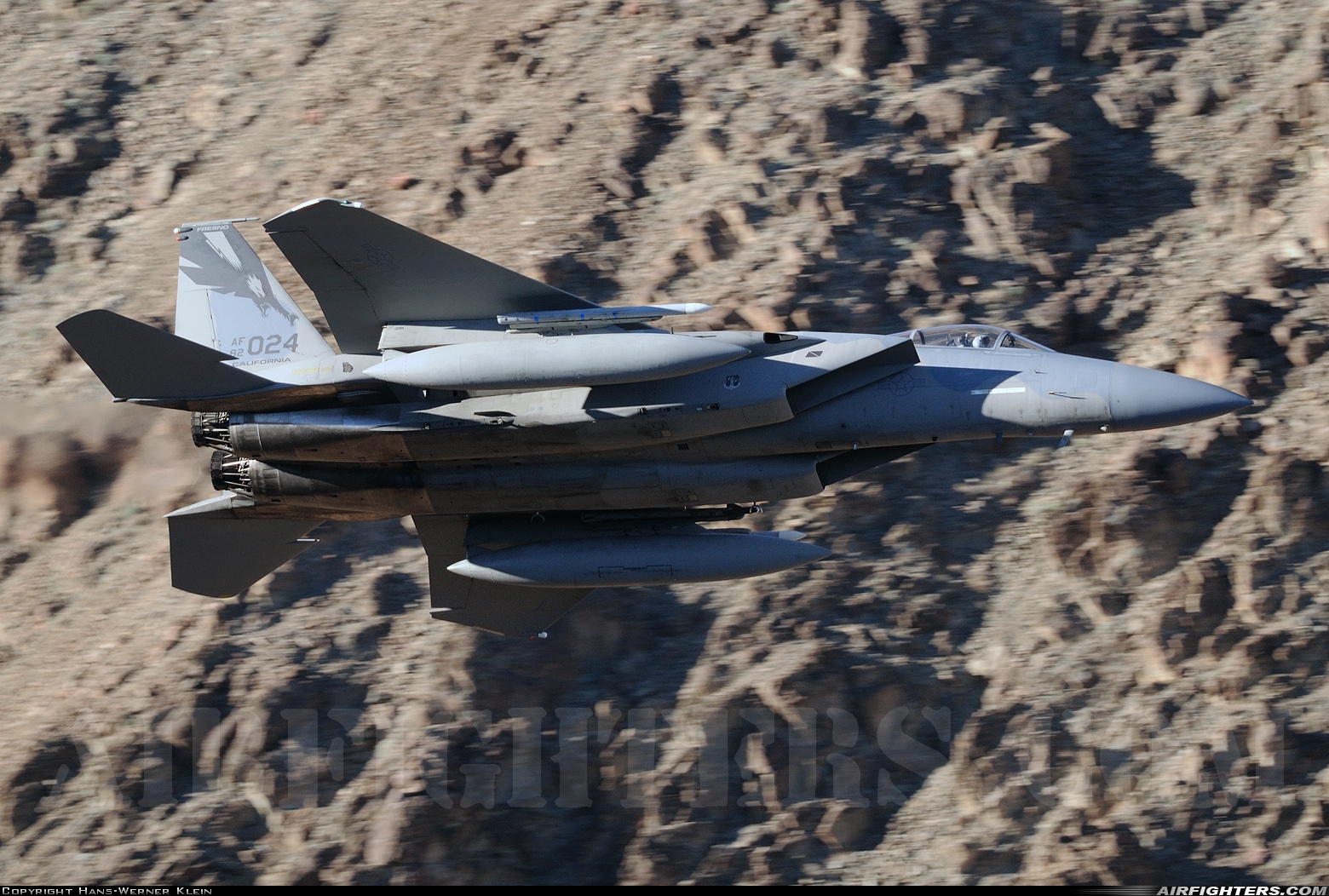 USA - Air Force McDonnell Douglas F-15C Eagle 82-0024 at Off-Airport - Rainbow Canyon area, USA
