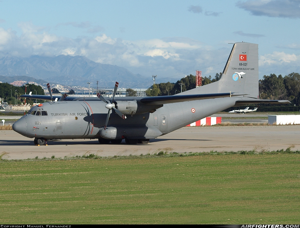 Türkiye - Air Force Transport Allianz C-160D 69-021 at Malaga (AGP / LEMG), Spain