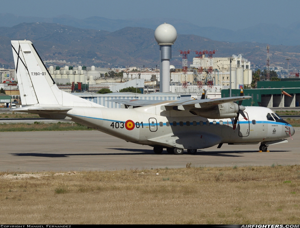 Spain - Air Force CASA CN235M-10 T.19A-01 at Malaga (AGP / LEMG), Spain