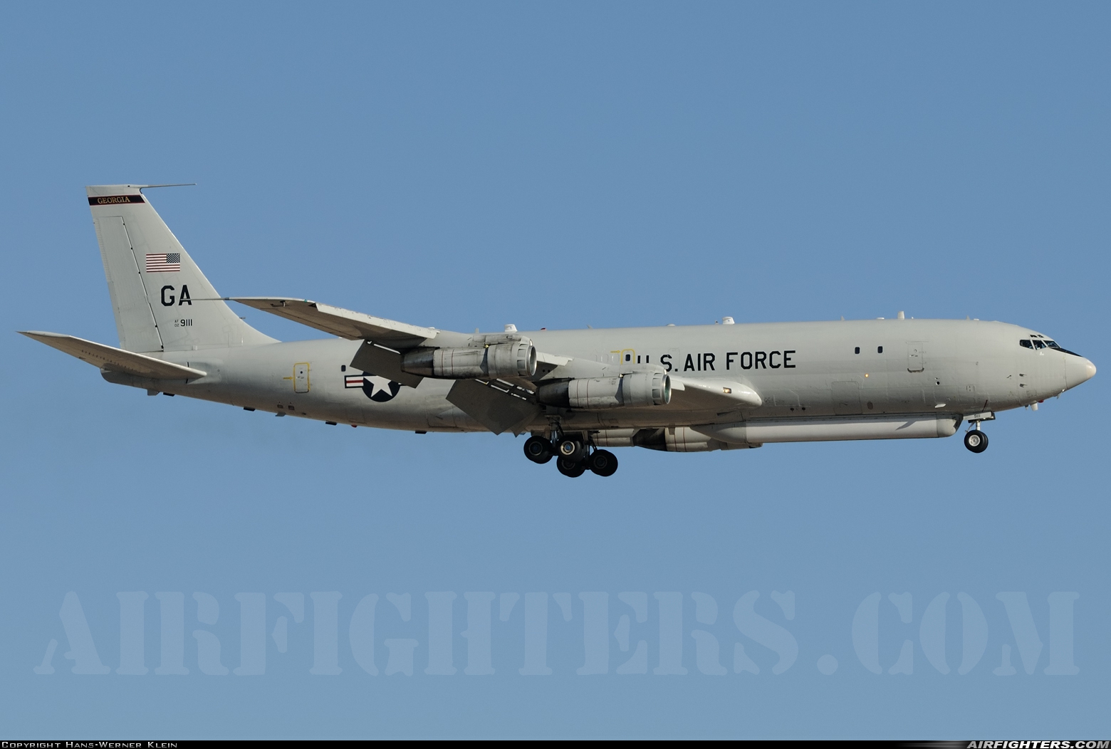 USA - Air Force Boeing E-8C Joint Stars 02-9111 at Las Vegas - Nellis AFB (LSV / KLSV), USA