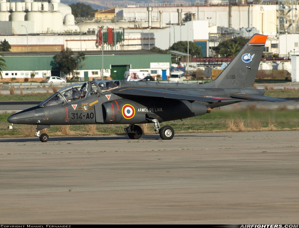 France - Air Force Dassault/Dornier Alpha Jet E E112 at Malaga (AGP / LEMG), Spain