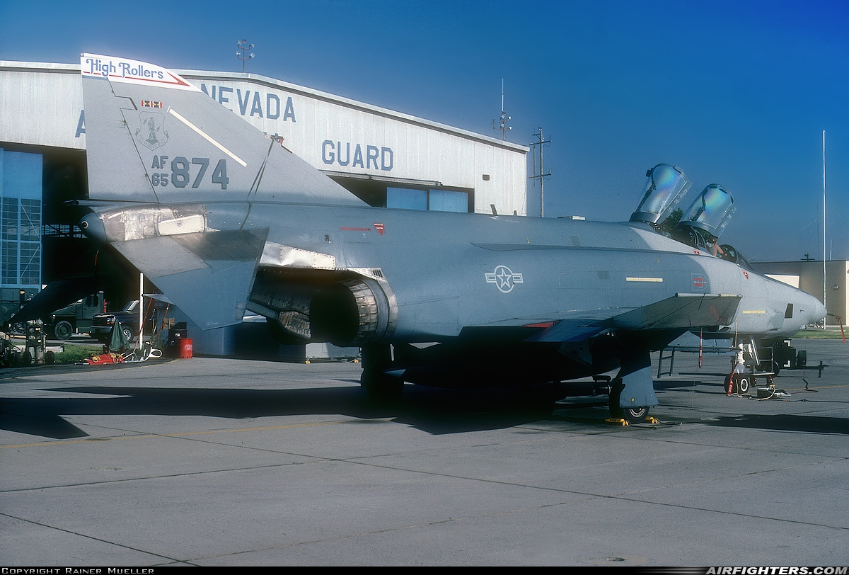 USA - Air Force McDonnell Douglas RF-4C Phantom II 65-0874 at Reno / Tahoe - Int. (Cannon) (RNO / KRNO), USA