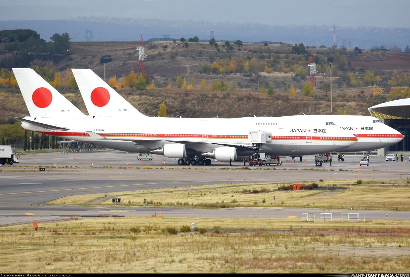 Japan - Air Force Boeing 747-47C 20-1101 at Madrid - Barajas (MAD / LEMD), Spain