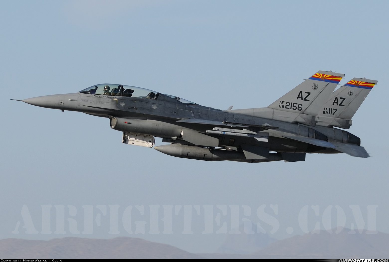 USA - Air Force General Dynamics F-16D Fighting Falcon 89-2156 at Tucson - Int. (TUS / KTUS), USA
